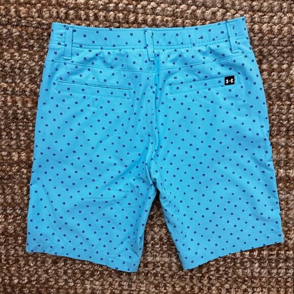 UA Under Armour Drive Golf Floral Printed Chino Shorts (30 Men’s) Blue 1370085 - Picture 1 of 10